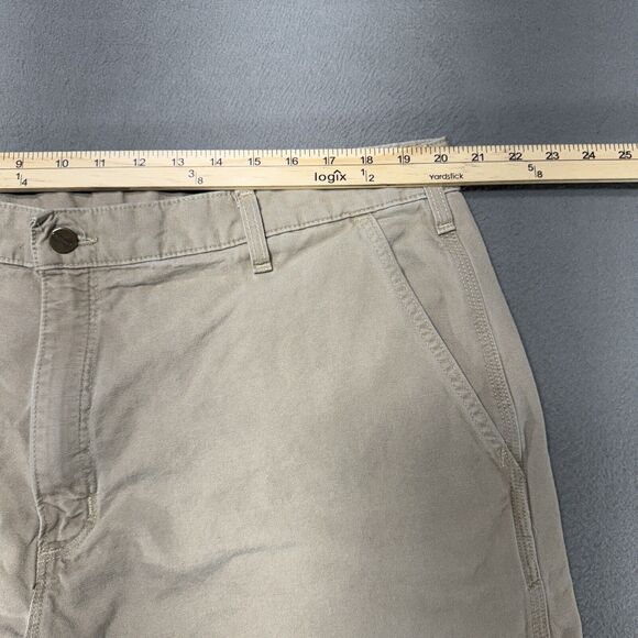 Carhartt Shorts Mens 40* Tan Grunge American Work Relaxed Rugged Khaki Utility - Picture 2 of 9